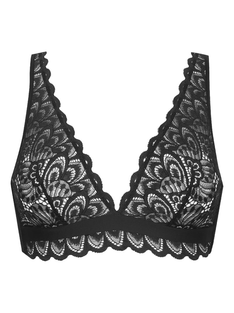 Soutien-gorge sans armatures DENTELLE AUDACIEUSE Noir - Kiabi