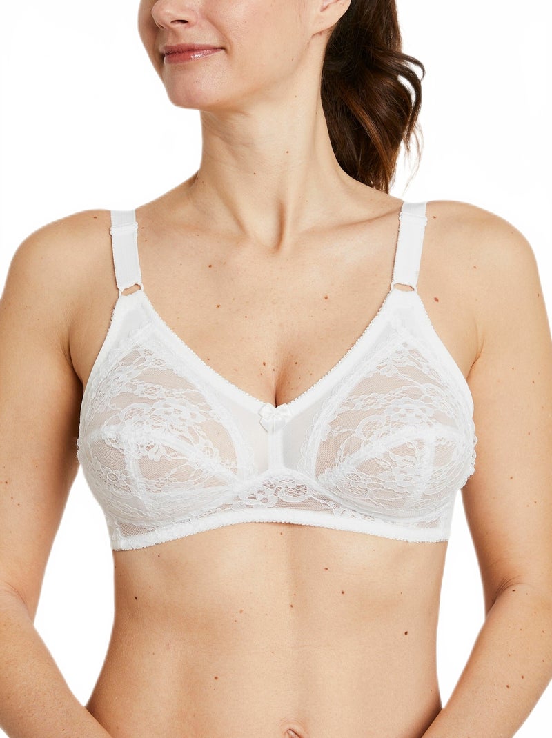 Soutien-gorge sans armatures dentelle Blanc - Kiabi