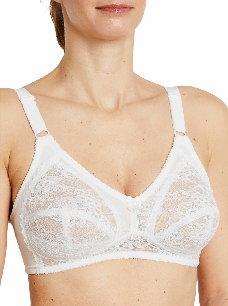 Soutien-gorge sans armatures dentelle Blanc - Kiabi