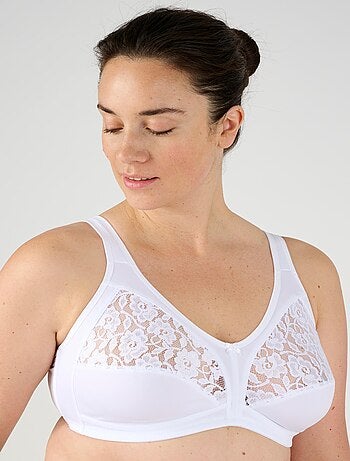 Soutien-gorge sans armatures dentelle, grand maintien - Damart