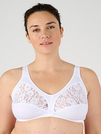 Soutien-gorge sans armatures dentelle, grand maintien - Damart