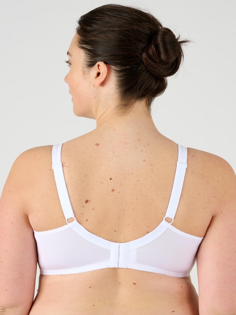 Soutien-gorge sans armatures dentelle, grand maintien - Damart Blanc - Kiabi