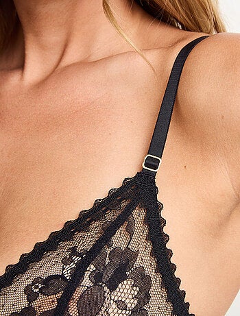 Soutien-gorge sans armatures dentelle Martine - RougeGorge Lingerie