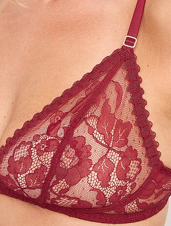 Soutien-gorge sans armatures dentelle Martine - RougeGorge Lingerie
