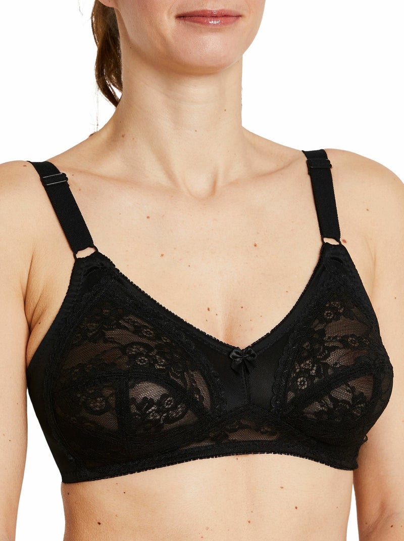Soutien-gorge sans armatures dentelle Noir - Kiabi