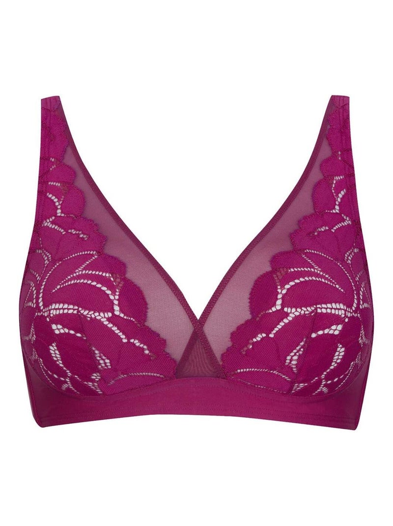 Soutien-gorge sans armatures DENTELLE PRODIGIEUSE Rose fushia - Kiabi