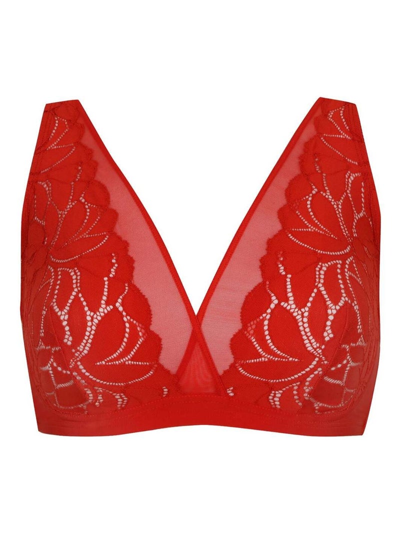 Soutien-gorge sans armatures DENTELLE PRODIGIEUSE Rouge vermillon - Kiabi