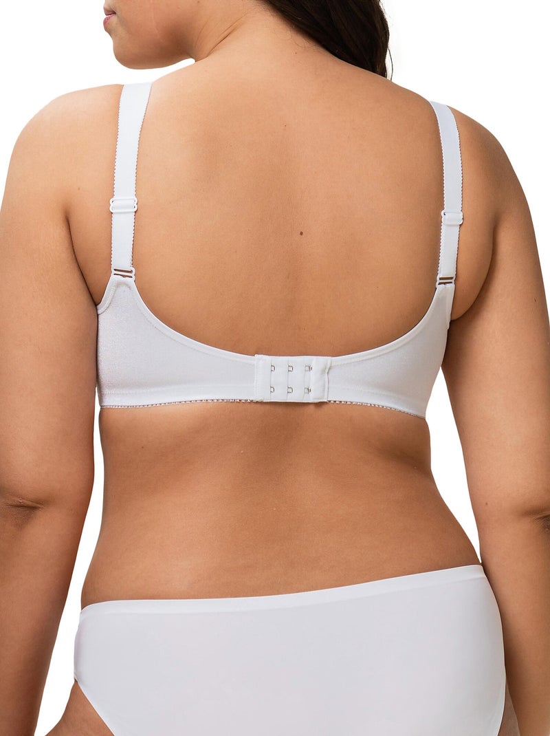 Soutien-gorge sans armatures DOREEN + COTTON01 Blanc - Kiabi