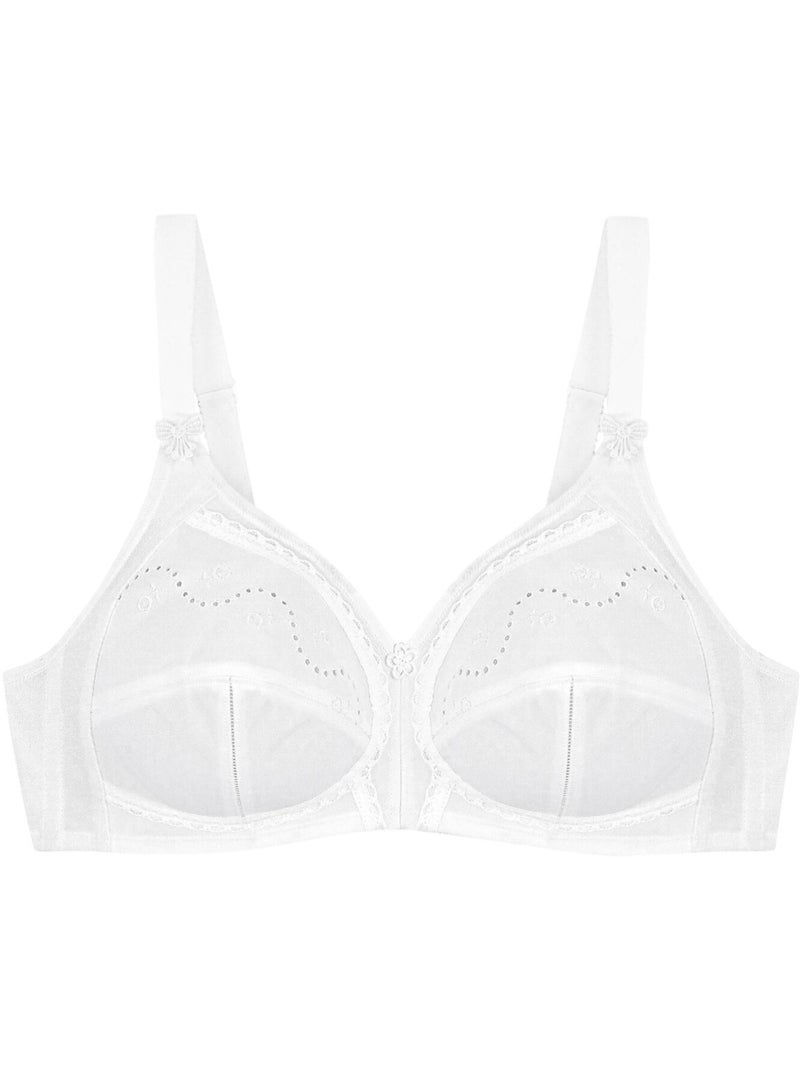 Soutien-gorge sans armatures DOREEN + COTTON01 Blanc - Kiabi