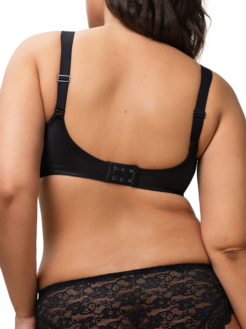 Soutien-gorge sans armatures DOREEN + COTTON01 Noir - Kiabi