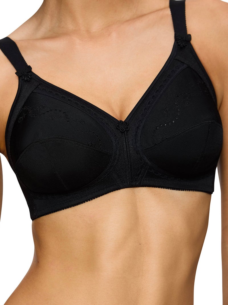 Soutien-gorge sans armatures DOREEN + COTTON01 Noir - Kiabi