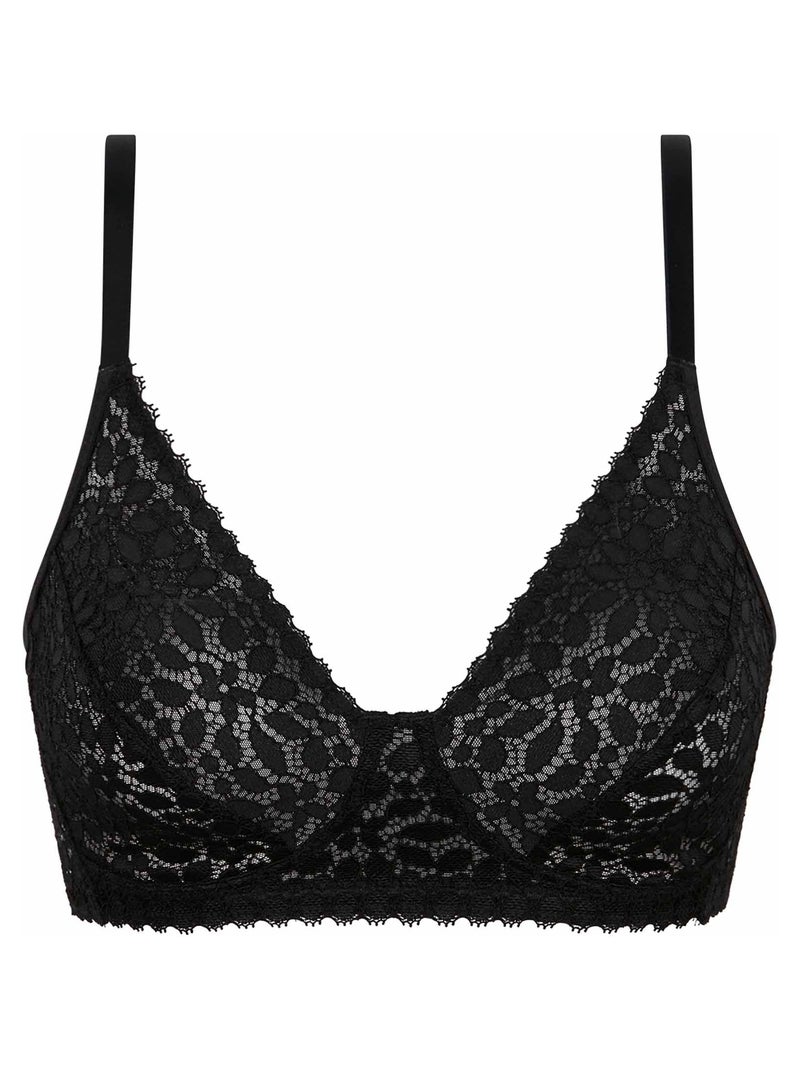 Soutien-gorge sans armatures en dentelle Daily Dentelle Noir - Kiabi