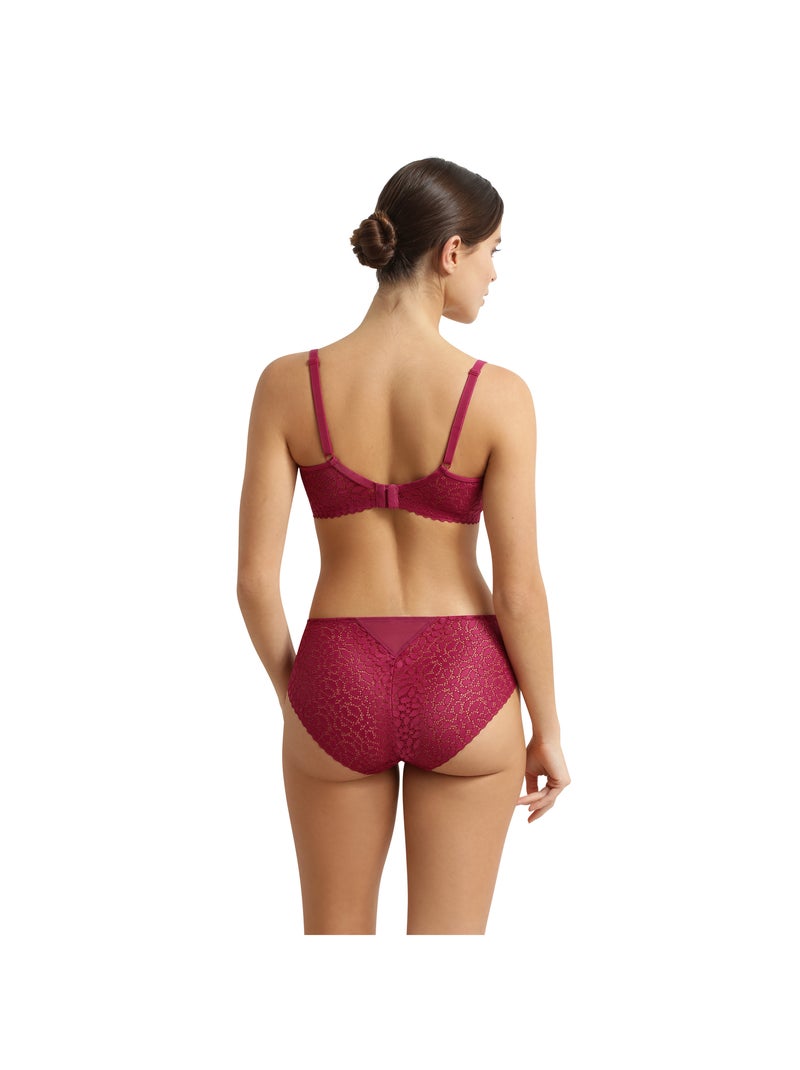 Soutien-gorge sans armatures en dentelle Daily Dentelle Prune - Kiabi