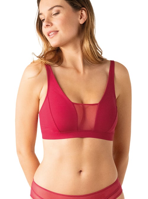 Soutien-gorge sans armatures femme tulle athena - Kiabi
