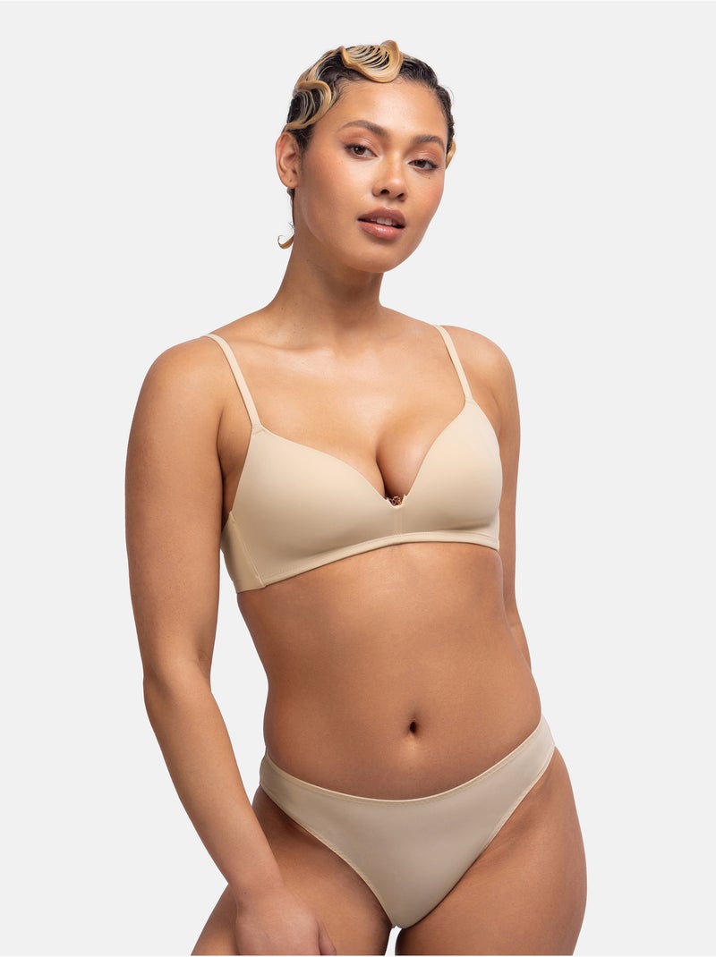 Soutien-gorge sans armatures fili Dorina Beige - Kiabi