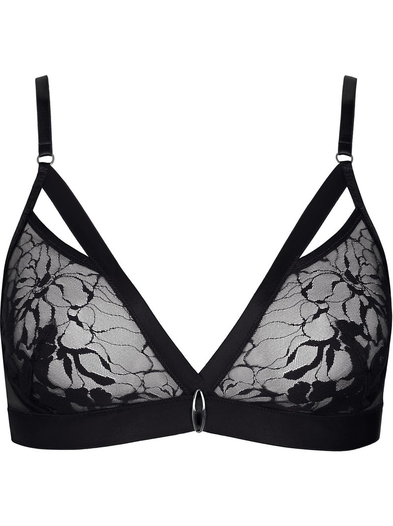 Soutien-gorge sans armatures Flamenco Noir - Kiabi