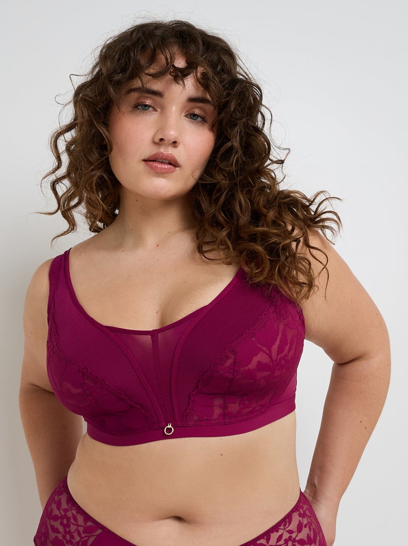 Soutien-gorge sans armatures Fran - RougeGorge Lingerie Violet prune - Kiabi