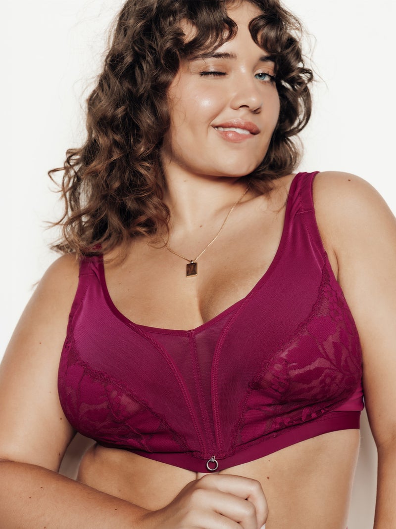 Soutien-gorge sans armatures Fran - RougeGorge Lingerie Violet prune - Kiabi