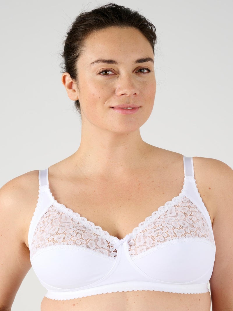 Soutien-gorge sans armatures, grand maintien - Damart Blanc - Kiabi