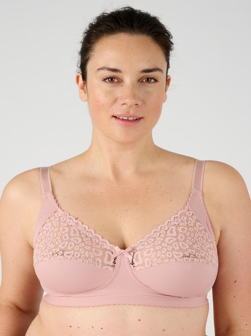 Soutien-gorge sans armatures, grand maintien - Damart Mauve - Kiabi