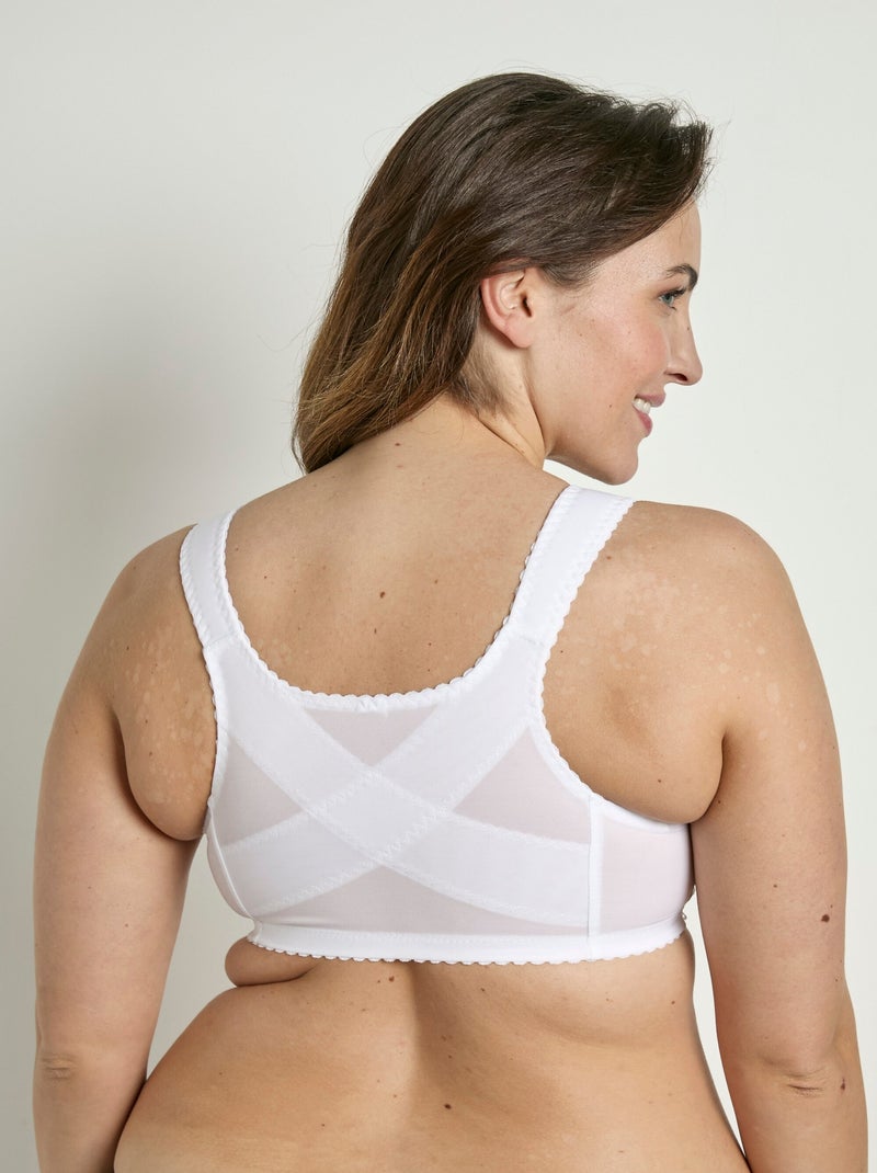 Soutien-gorge sans armatures grand maintien Blanc - Kiabi