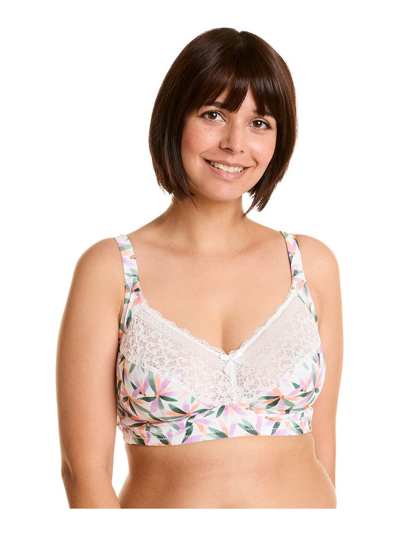 Soutien-gorge sans armatures grand maintien ELLA - Pomm'Poire Multicolore - Kiabi