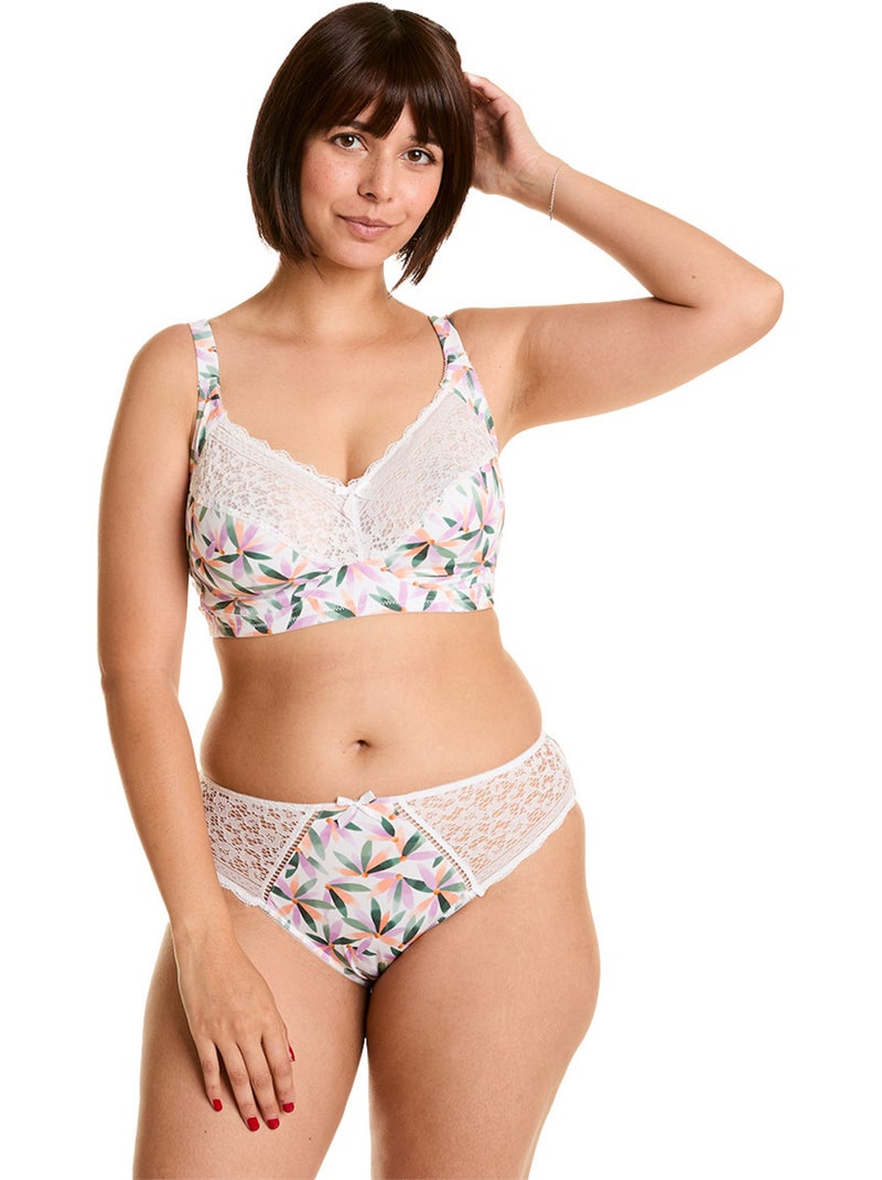 Soutien-gorge sans armatures grand maintien ELLA - Pomm'Poire Multicolore - Kiabi