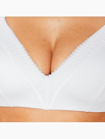 SOUTIEN-GORGE SANS ARMATURES GRIS EN COTON - RougeGorge Lingerie
