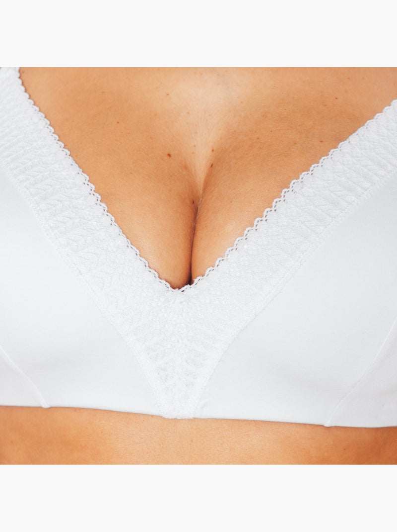 SOUTIEN-GORGE SANS ARMATURES GRIS EN COTON - RougeGorge Lingerie Blanc - Kiabi