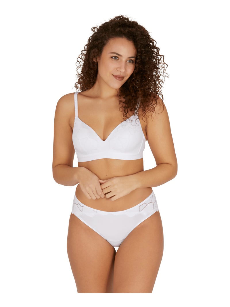 Soutien-gorge sans armatures HARMONIE Blanc - Kiabi
