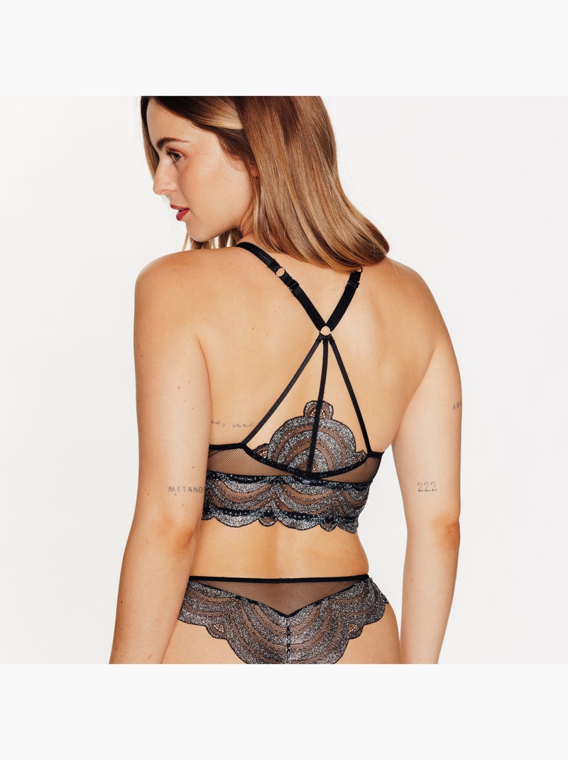 Soutien-gorge sans armatures Hasna - RougeGorge Lingerie Argent - Kiabi