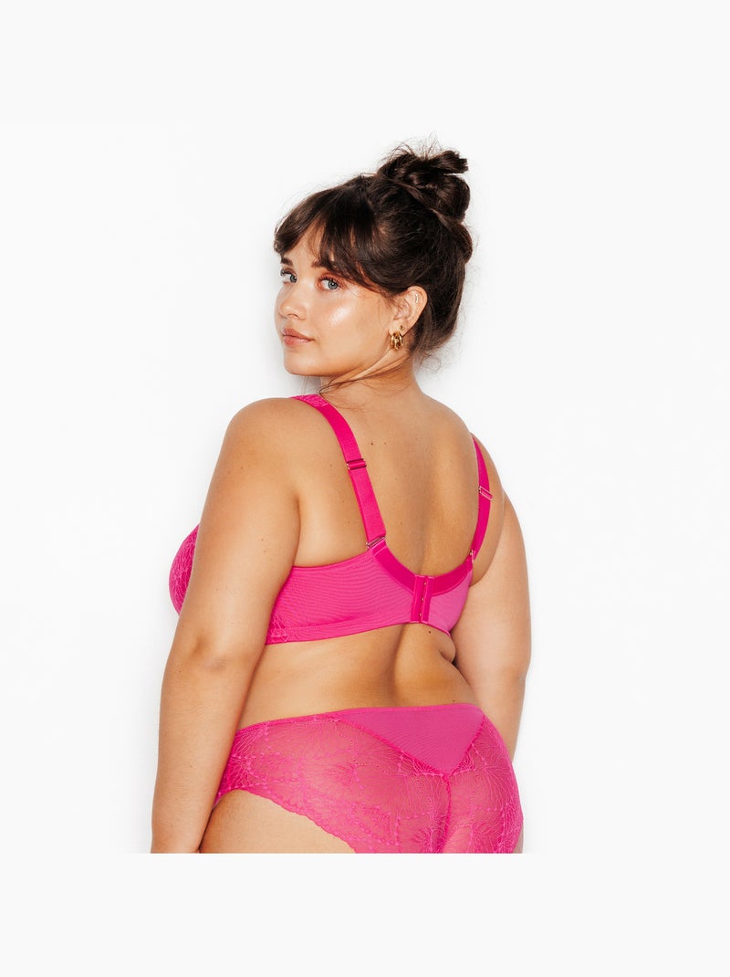 Soutien-gorge sans armatures Hermine+ - RougeGorge Lingerie Rose fushia - Kiabi