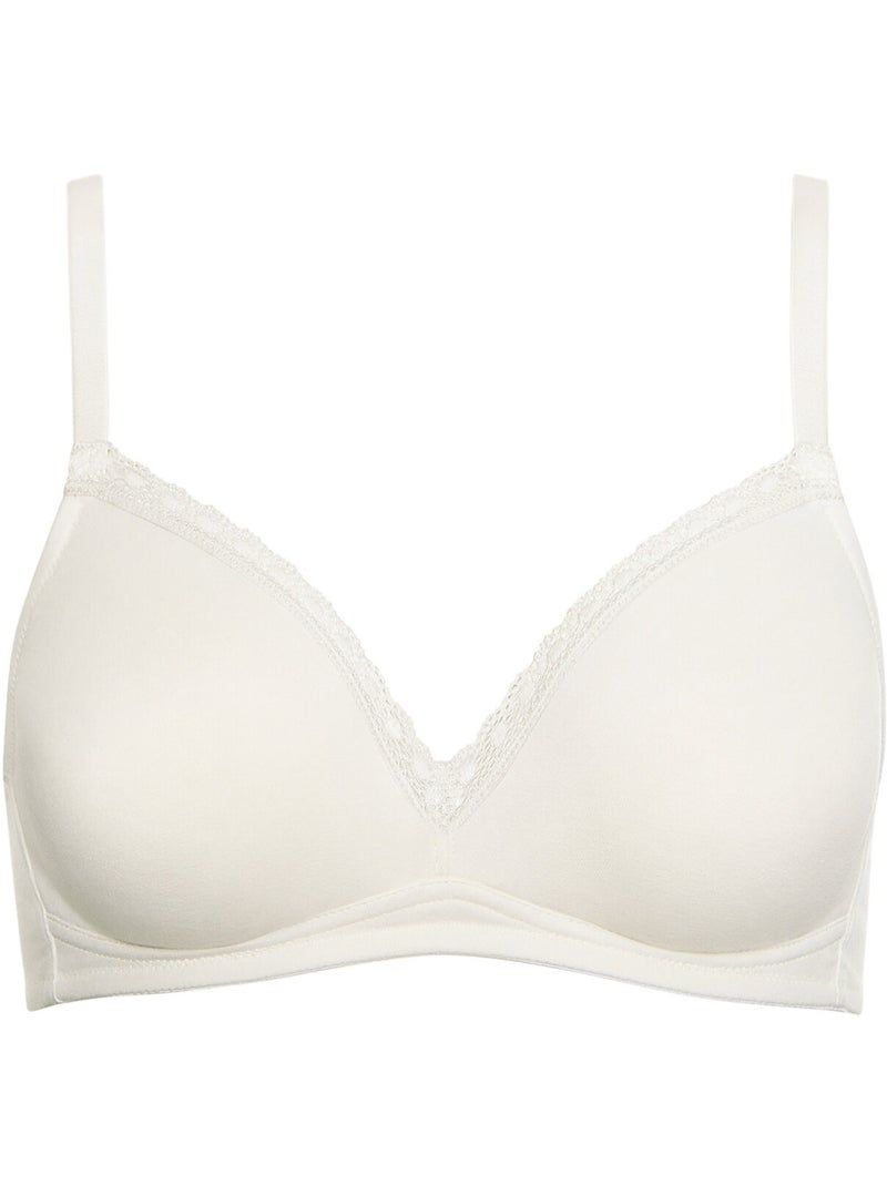 Soutien-gorge sans armatures INES Ecru - Kiabi