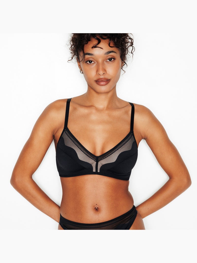 Soutien-gorge sans armatures Irene - RougeGorge Lingerie Noir - Kiabi