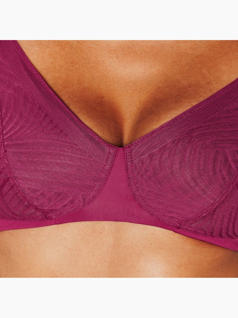 Soutien-gorge sans armatures janice - rougegorge lingerie Violet - Kiabi