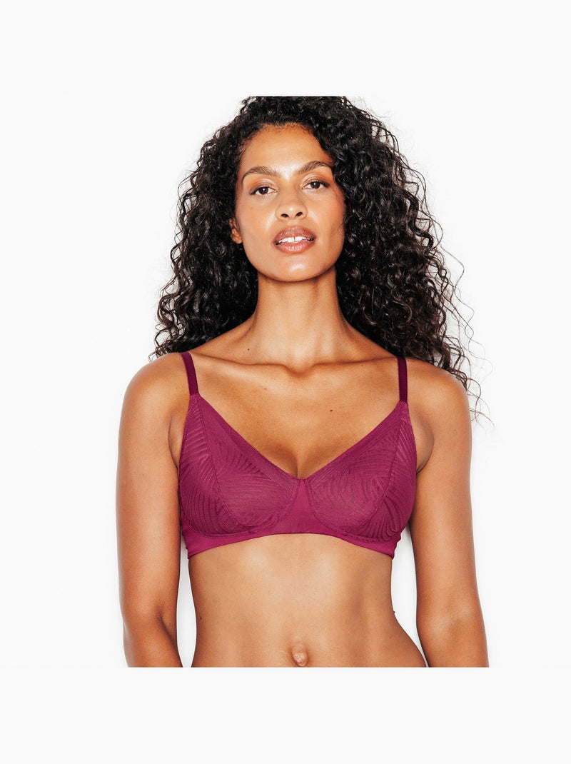 Soutien-gorge sans armatures janice - rougegorge lingerie Violet - Kiabi