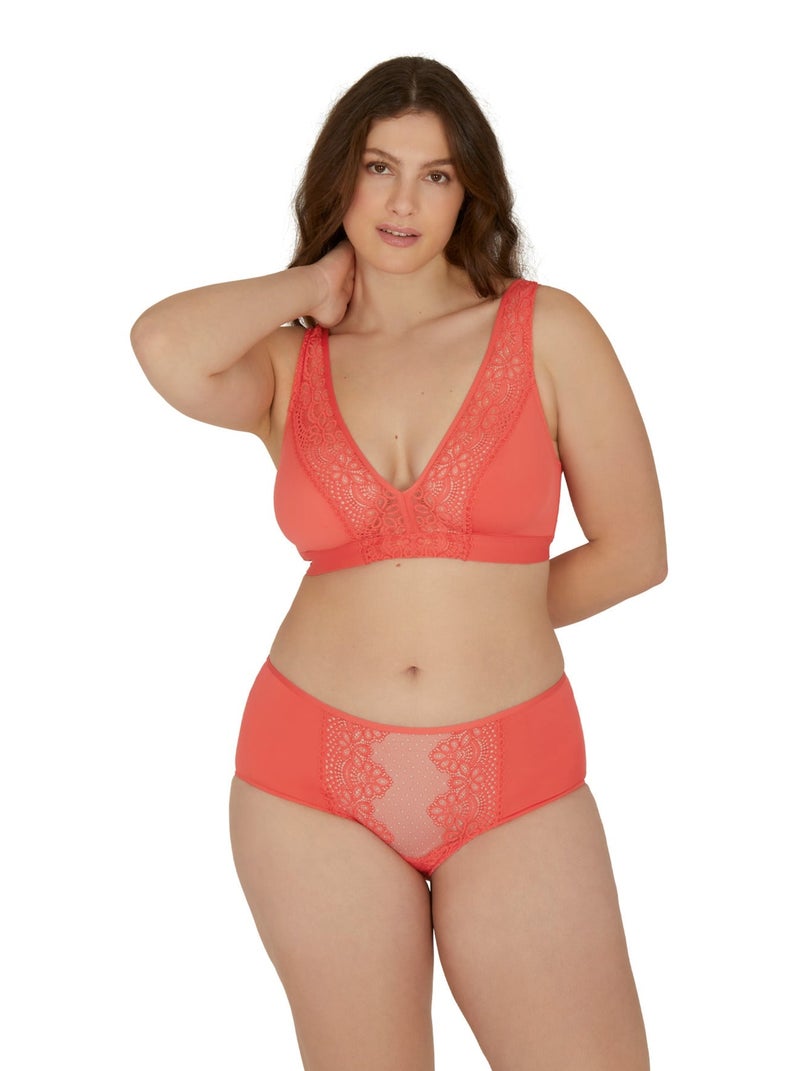 Soutien-gorge sans armatures L'IRRÉSISTIBLE Corail - Kiabi