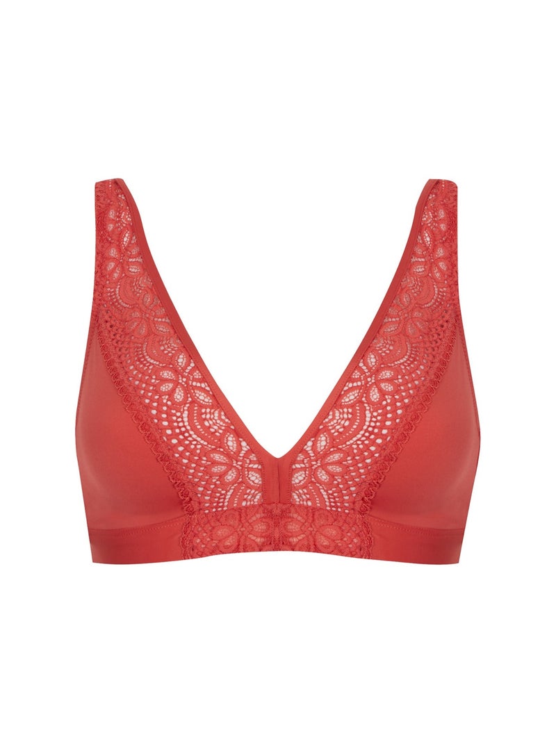 Soutien-gorge sans armatures L'IRRÉSISTIBLE Corail - Kiabi