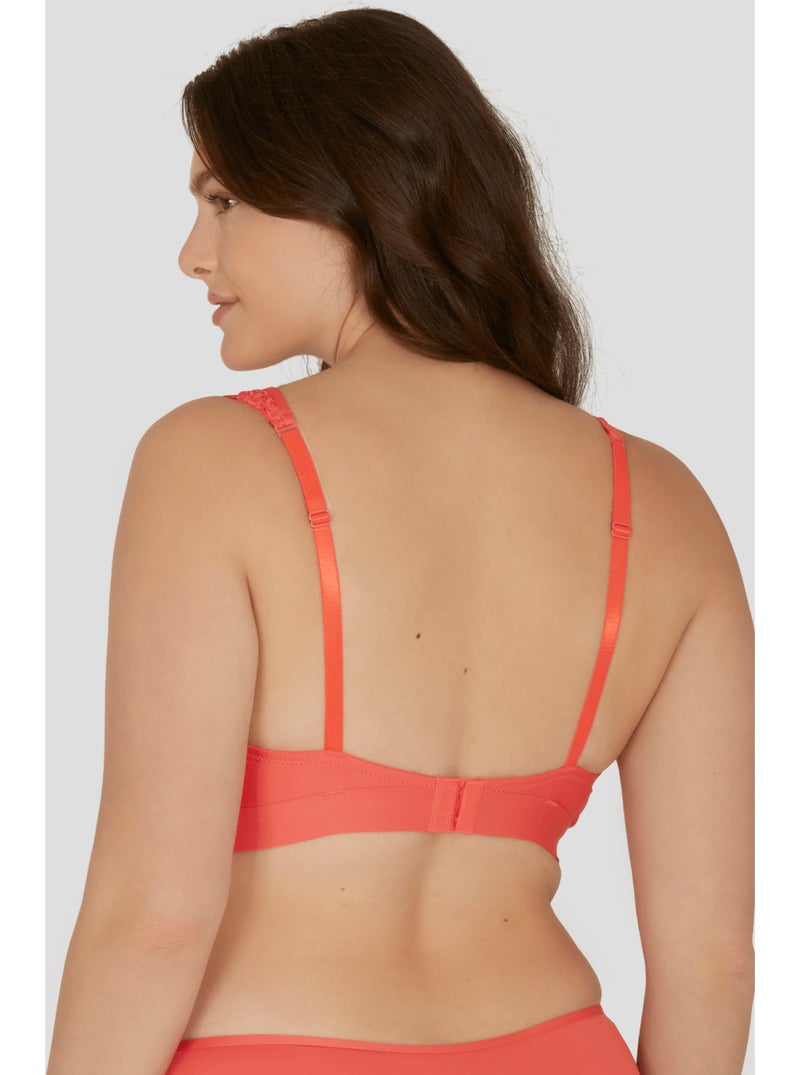 Soutien-gorge sans armatures L'IRRÉSISTIBLE Corail - Kiabi