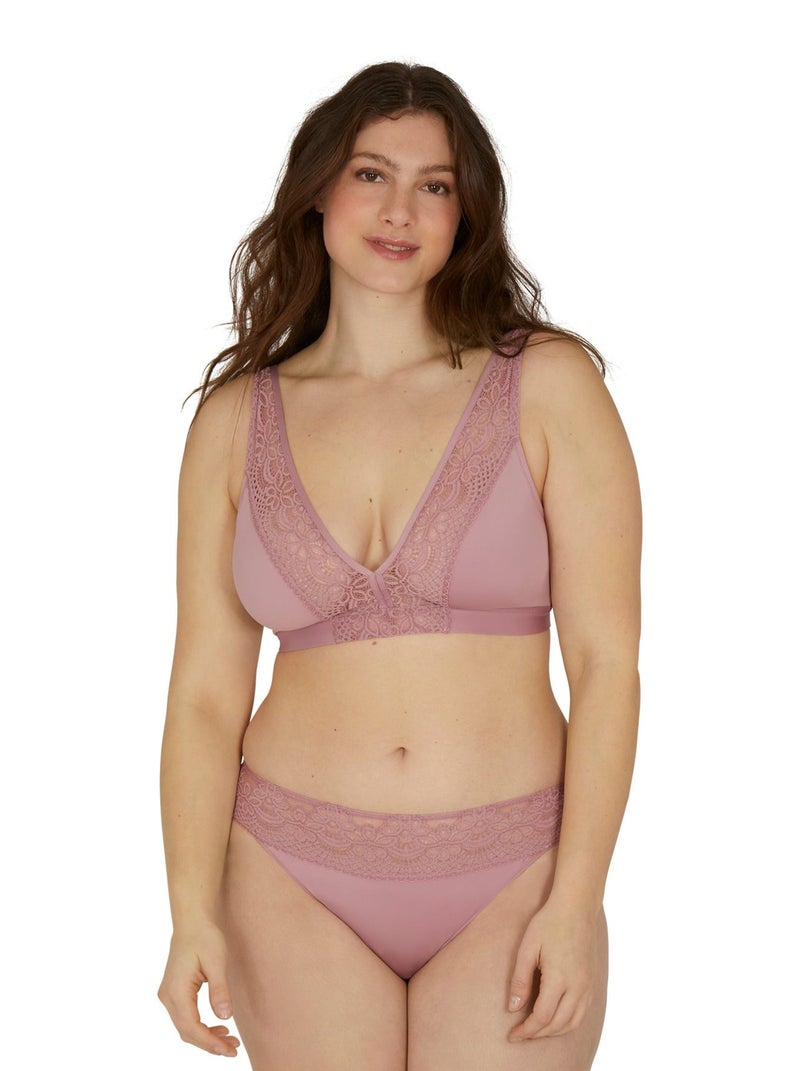 Soutien-gorge sans armatures L'IRRÉSISTIBLE Mauve lilas - Kiabi