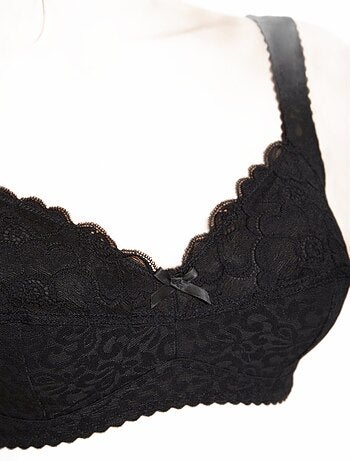 Soutien-gorge sans armatures maille jacquard
