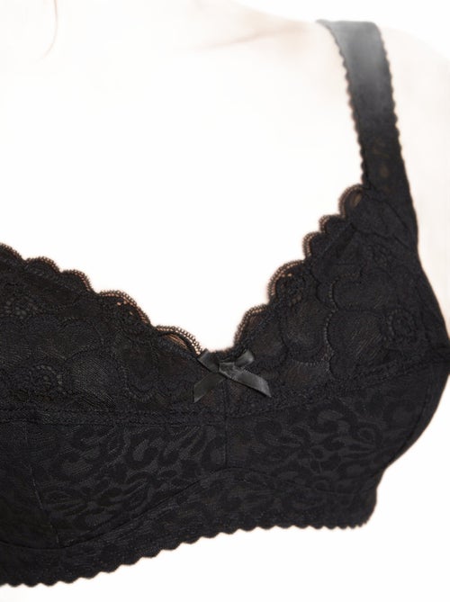 Soutien-gorge sans armatures maille jacquard - Kiabi