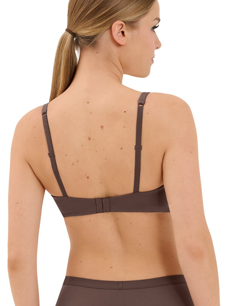 Soutien-gorge sans armatures Maya Marron chocolat - Kiabi