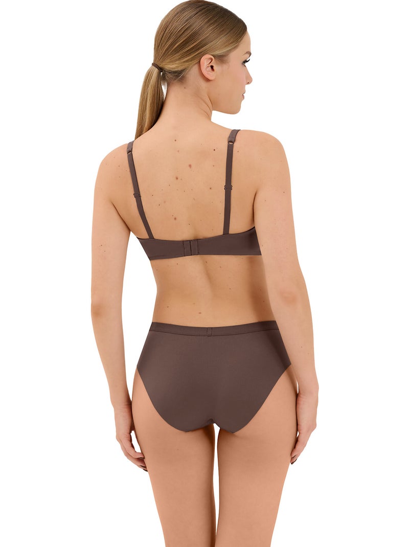 Soutien-gorge sans armatures Maya Marron chocolat - Kiabi