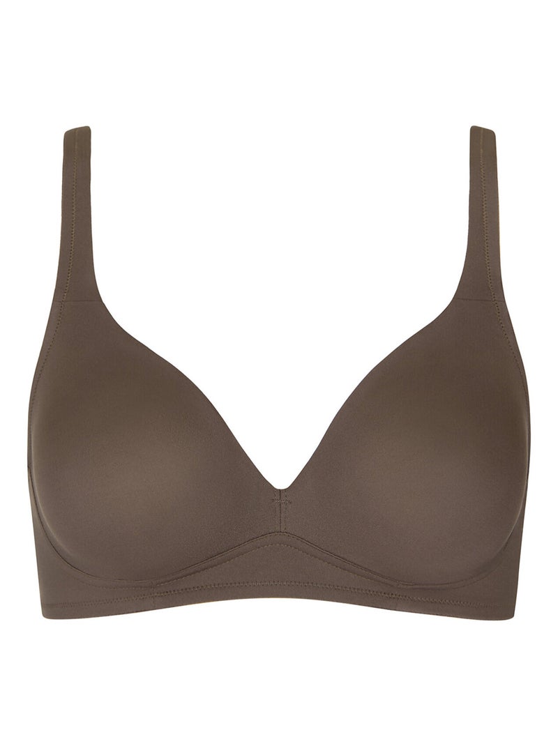 Soutien-gorge sans armatures Maya Marron chocolat - Kiabi
