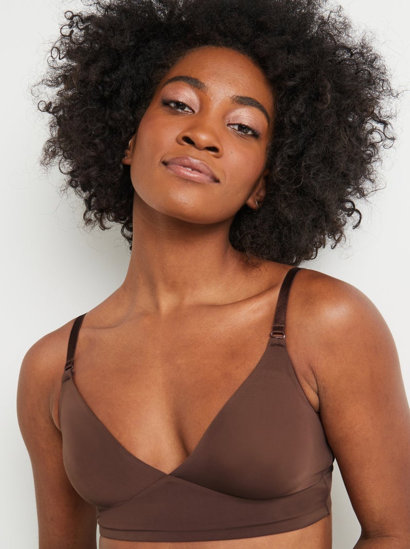 Soutien-gorge sans armatures microfibre Perfect - RougeGorge Lingerie Marron - Kiabi