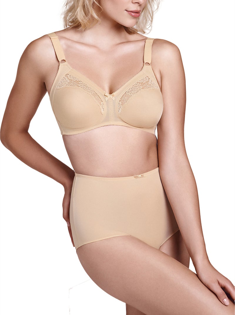 Soutien-gorge sans armatures Minca Beige - Kiabi