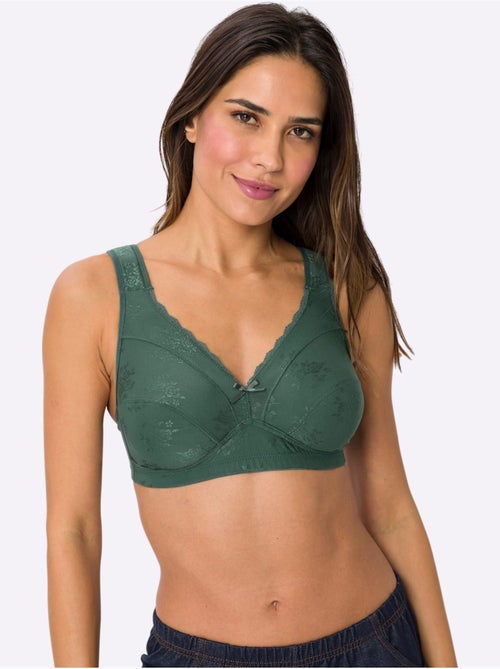 Soutien-gorge Sans Armatures Motif Jacquard - Moda Vilona - Kiabi Soutien-gorge Sans Armatures Motif Jacquard - Moda Vilona - Kiabi