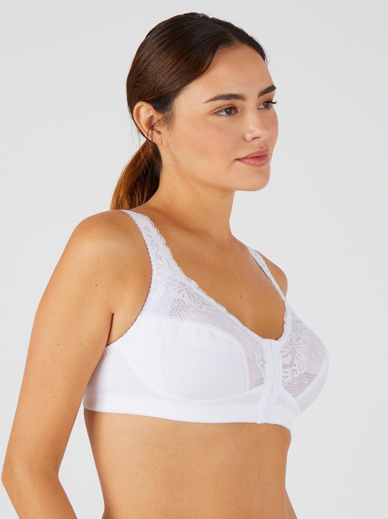 Soutien-gorge sans armatures, ouvert devant - Damart Blanc - Kiabi