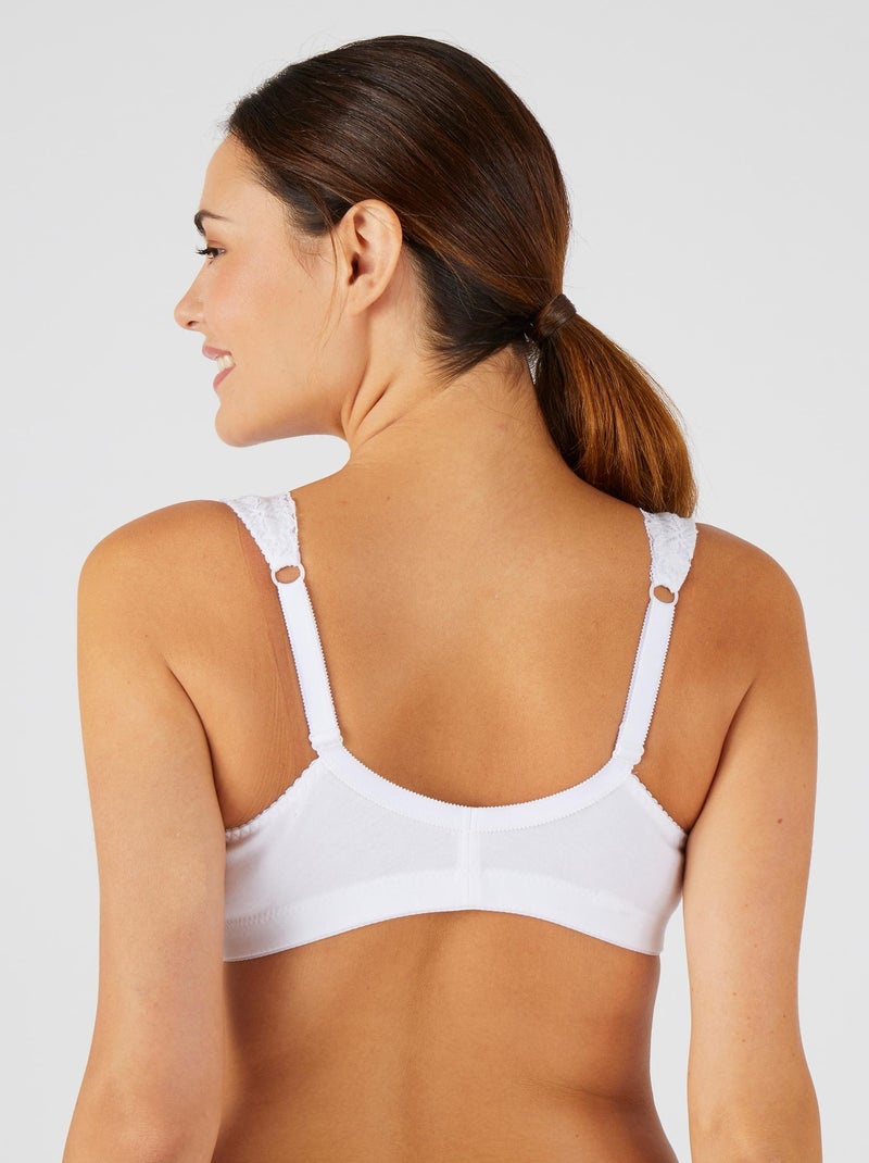 Soutien-gorge sans armatures, ouvert devant - Damart Blanc - Kiabi